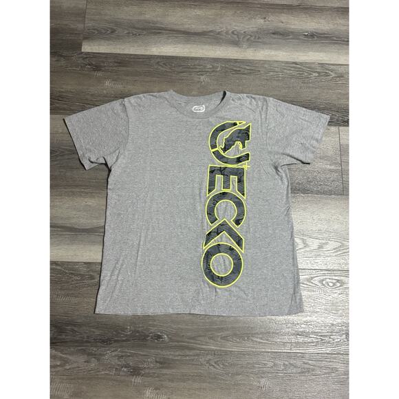 Ecko Unltd Rhino Graphic Grey Logo Shirt Y2K Skater Streetwear - Men’s Large - Picture 1 of 6